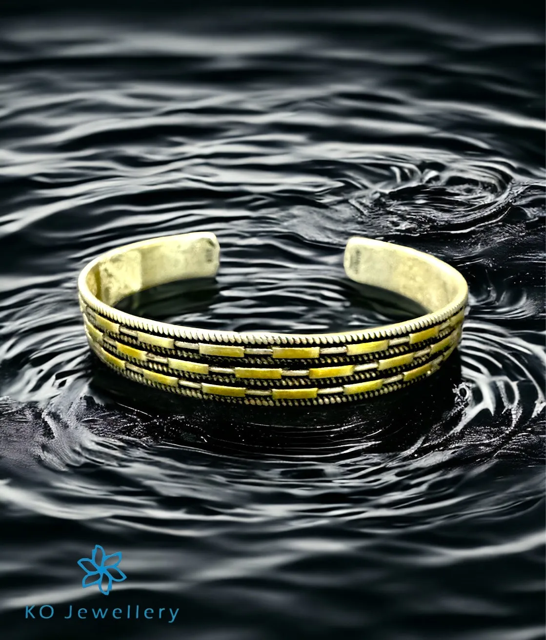 The Bricked Silver Open Bracelet