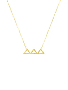 Triangle Diamond Necklace 14K