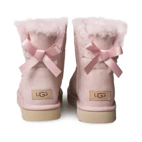 UGG Mini Bailey Bow II Shimmer Pink Cloud Boots - Women's