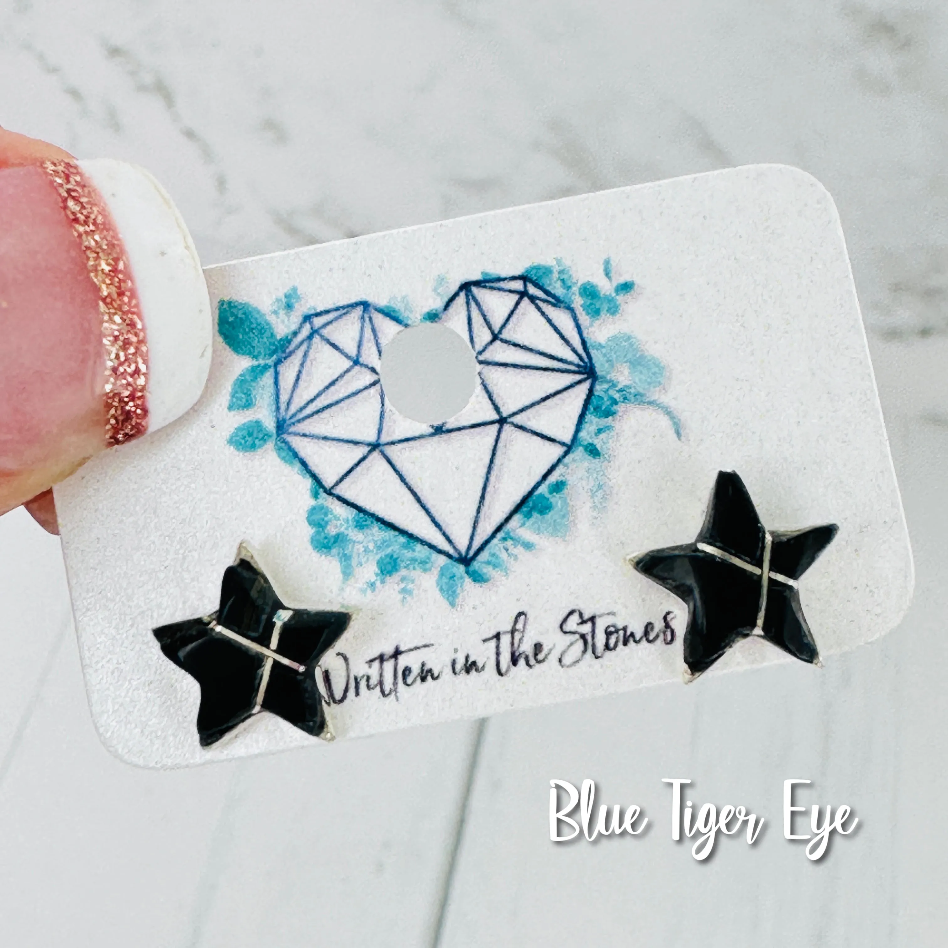 étoiles {small turquoise star earrings}